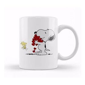 Baskı Dükkanı Snoopy And Woodstock Hugging Love Aşk Kupa