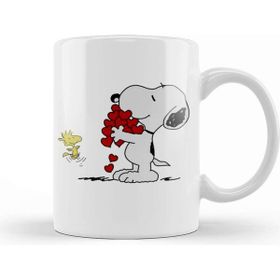 Baskı Dükkanı Snoopy And Woodstock Hugging Love Aşk Kupa
