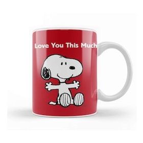 Baskı Dükkanı Snoopy Peanuts I Love You 01 Kupa