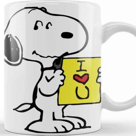 Baskı Dükkanı Snoopy Peanuts I Love You Kupa