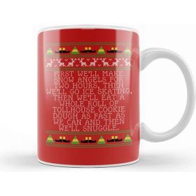 Baskı Dükkanı Snow Angels Elf Quote Christmas Knit Kupa