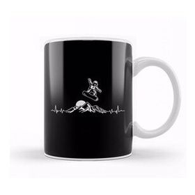 Baskı Dükkanı Snowboarder Heartbeat Snowboarding Heart Mountain Kupa