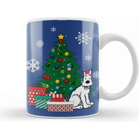 Baskı Dükkanı Snowy Around the Christmas Tree Tintin Kupa