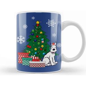 Baskı Dükkanı Snowy Around the Christmas Tree Tintin Kupa