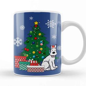 Baskı Dükkanı Snowy Around the Christmas Tree Tintin Kupa