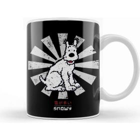 Baskı Dükkanı Snowy Retro Japanese Tintin Kupa