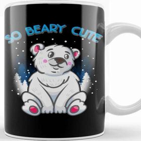 Baskı Dükkanı So Beary Cute Adorable Polar Bear Cub Pun Kupa
