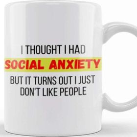 Baskı Dükkanı Socıal Anxıety Sarcastic Funny Kupa
