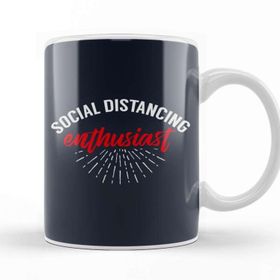 Baskı Dükkanı Social Distancing Enthusiast Kupa