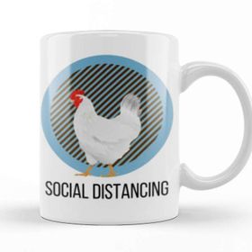 Baskı Dükkanı Social Distancing World Champion Bird Flu Pandemic Kupa