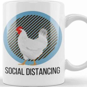 Baskı Dükkanı Social Distancing World Champion Bird Flu Pandemic Kupa