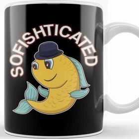 Baskı Dükkanı Sofishticated Punny Sophisticated Fish Pun Kupa