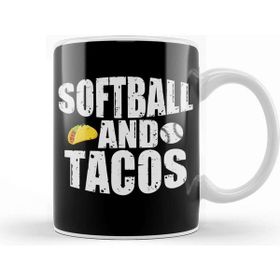 Baskı Dükkanı Softball and Tacos Funny Novelty Kupa