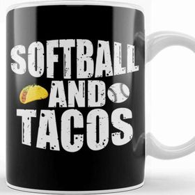 Baskı Dükkanı Softball and Tacos Funny Novelty Kupa