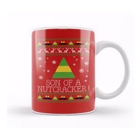 Baskı Dükkanı Son Of A Nutcracker Elf Quote Christmas Knit Kupa