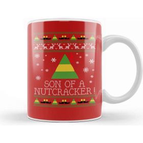 Baskı Dükkanı Son Of A Nutcracker Elf Quote Christmas Knit Kupa