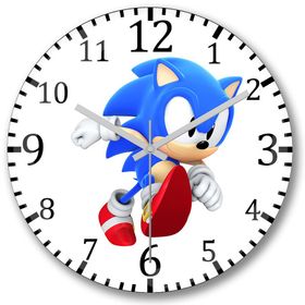 Baskı Dükkanı Sonic Film Bombeli Gerçek Cam Duvar Saati