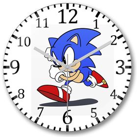 Baskı Dükkanı Sonic Film Bombeli Gerçek Cam Duvar Saati