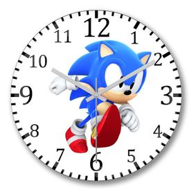Baskı Dükkanı Sonic Film Bombeli Gerçek Cam Duvar Saati