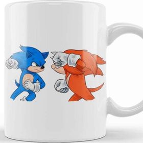 Baskı Dükkanı Sonic Vs Knuckles Kupa Bardak