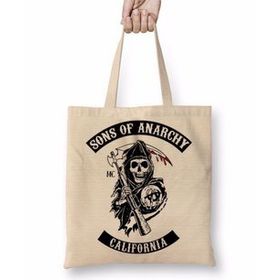 Baskı Dükkanı Sons of Anarchy Logo Bez Çanta