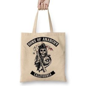 Baskı Dükkanı Sons of Anarchy Logo Bez Çanta