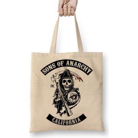 Baskı Dükkanı Sons of Anarchy Logo Bez Çanta