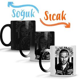 Baskı Dükkanı Sons of Anarchy President Jax Teller Sihirli Porselen Kupa