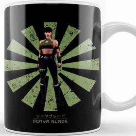 Baskı Dükkanı Sonya Blade Retro Japanese Mortal Kombat Kupa
