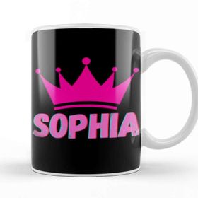 Baskı Dükkanı Sophia Name Personalized Custom Vintage Retro Rainbow Style Design Gift Baby Gift for Her Kupa