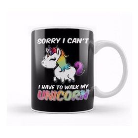 Baskı Dükkanı Sorry I Cant I Have to Walk My Unicorn Majestic Kupa