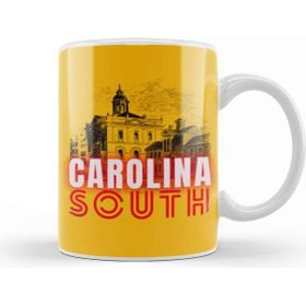 Baskı Dükkanı South Carolina State Flag Gift Vintage Retro Rainbow Style Kupa