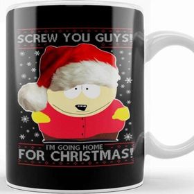 Baskı Dükkanı South Park Cartman Screw You Guys Christmas Knit Pattern Kupa