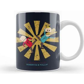Baskı Dükkanı South Park Terrance and Phillip Retro Japanese Kupa