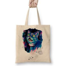 Baskı Dükkanı Space Cat Kedi Bez Çanta