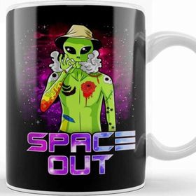 Baskı Dükkanı Space Out Hipster Alien Smoking Spacing Out Hipster Ufo Kupa
