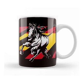 Baskı Dükkanı Spain Flag Horse Riding Equestrian Sport Horseshoe Saddle Kupa