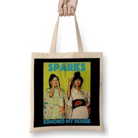 Baskı Dükkanı Sparks Kimono My House Bez Çanta
