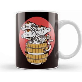 Baskı Dükkanı Speak See Hear No Evil Japan Monkeys Japanese Art Emoticon Kupa