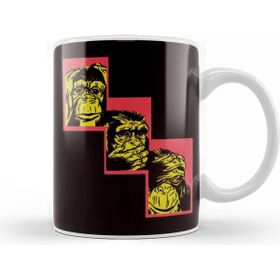 Baskı Dükkanı Speak See Hear No Evil Japan Monkeys Japanese Art Emoticon Kupa