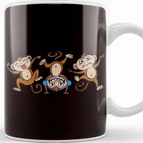 Baskı Dükkanı Speak See Hear No Evil Japan Monkeys Japanese Art Emoticon Kupa
