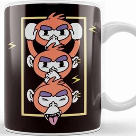 Baskı Dükkanı Speak See Hear No Evil Japan Monkeys Japanese Art Emoticon Kupa