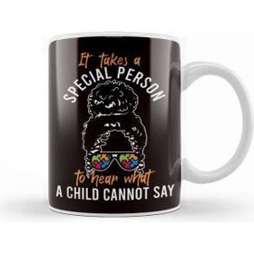 Baskı Dükkanı Special Person Autism Child Awareness Support Puzzle Ribbon Kupa