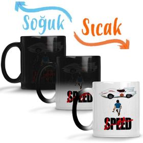 Baskı Dükkanı Speed Racer Hız Yarışçısı Sihirli Porselen Kupa