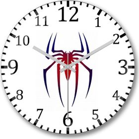 Baskı Dükkanı Spider Man Bombeli Gerçek Cam Duvar Saati