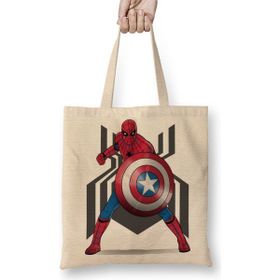 Baskı Dükkanı Spider Man Captain Underoos Bez Çanta