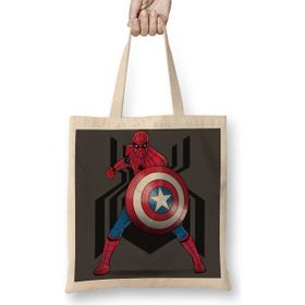 Baskı Dükkanı Spider Man Captain Underoos Bez Çanta