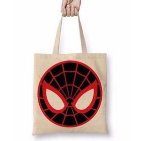 Baskı Dükkanı Spider Man Spider Face Bez Çanta