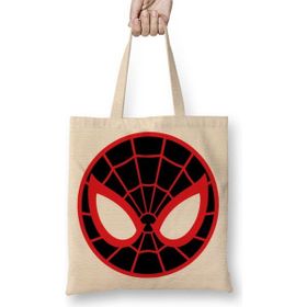 Baskı Dükkanı Spider Man Spider Face Bez Çanta