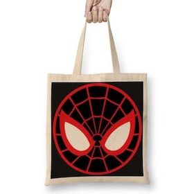 Baskı Dükkanı Spider Man Spider Face Bez Çanta